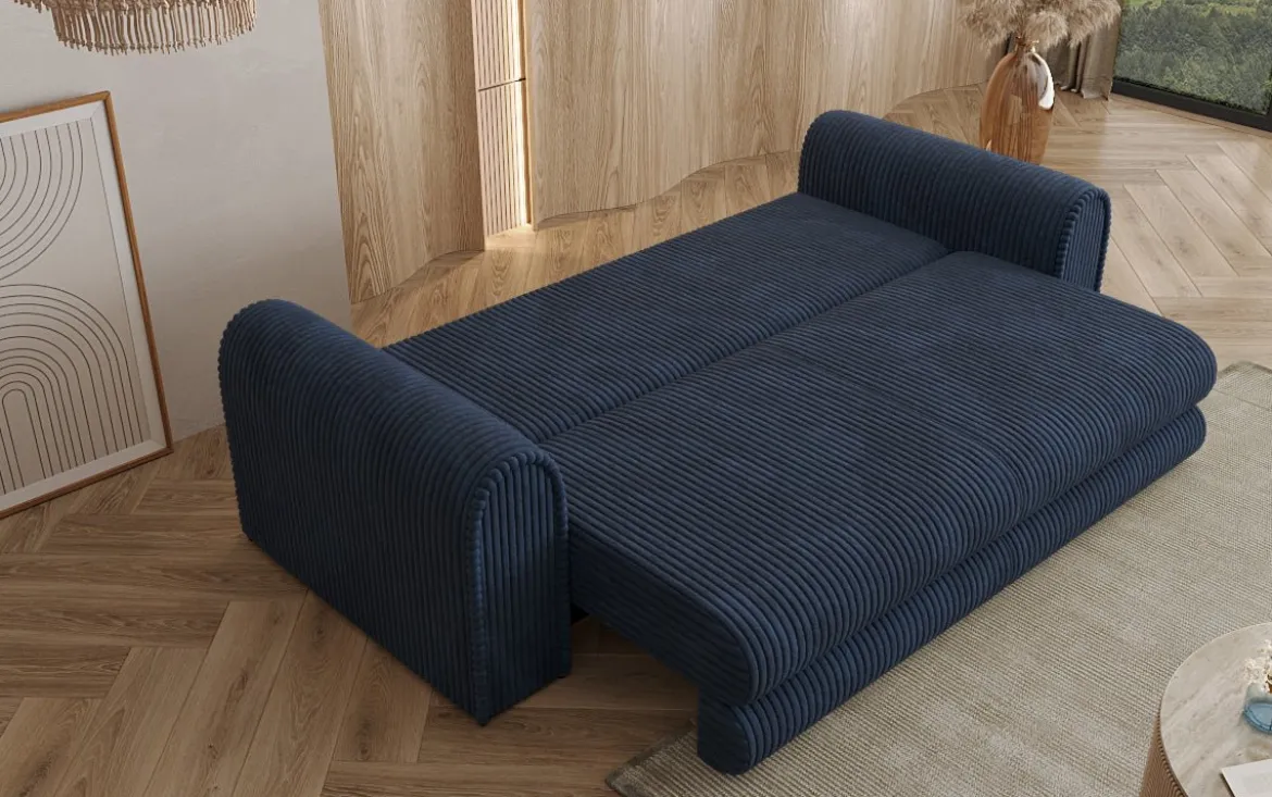 Designer Sofa Lil Buddy 3 Sitzer mit Schlaffunktion und Stauraum in Breitcord