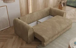 Designer Sofa Lil Buddy 3 Sitzer mit Schlaffunktion und Stauraum in Breitcord