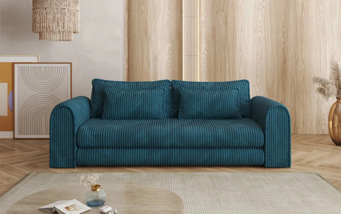 Designer Sofa Lil Buddy 3 Sitzer mit Schlaffunktion und Stauraum in Breitcord