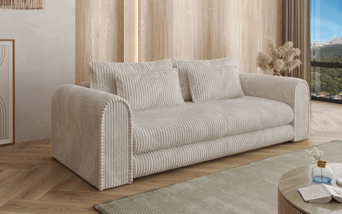 Designer Sofa Lil Buddy 3 Sitzer mit Schlaffunktion und Stauraum in Breitcord