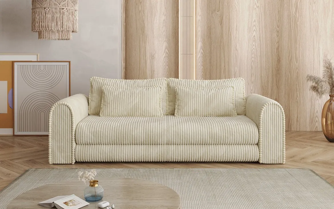 Designer Sofa Lil Buddy 3 Sitzer mit Schlaffunktion und Stauraum in Breitcord