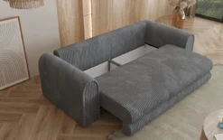 Designer Sofa Lil Buddy 3 Sitzer mit Schlaffunktion und Stauraum in Breitcord