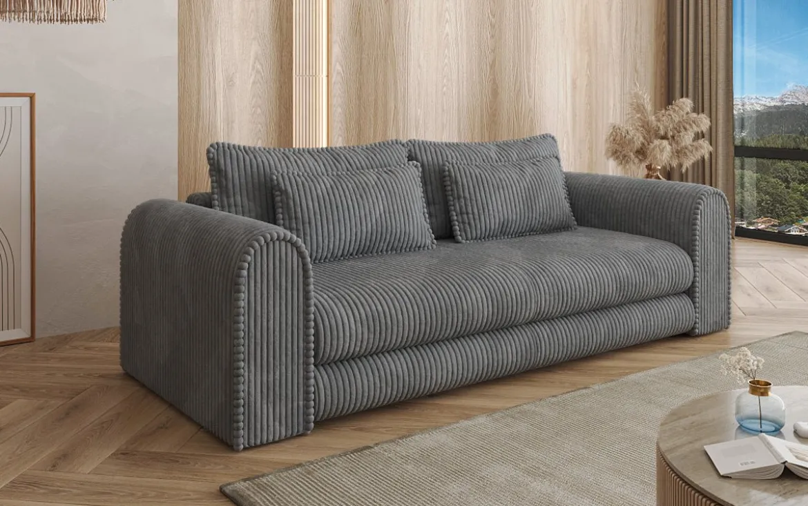Designer Sofa Lil Buddy 3 Sitzer mit Schlaffunktion und Stauraum in Breitcord