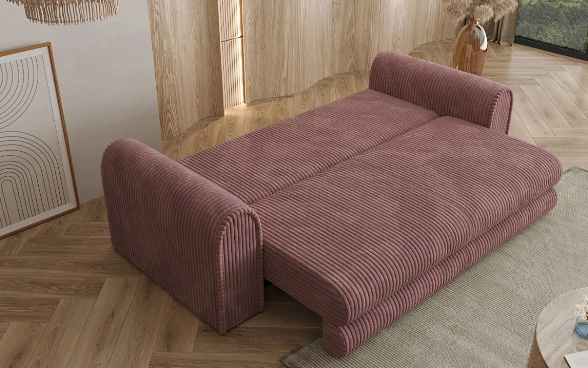 Designer Sofa Lil Buddy 3 Sitzer mit Schlaffunktion und Stauraum in Breitcord