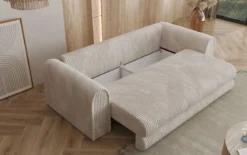 Designer Sofa Lil Buddy 3 Sitzer mit Schlaffunktion und Stauraum in Breitcord