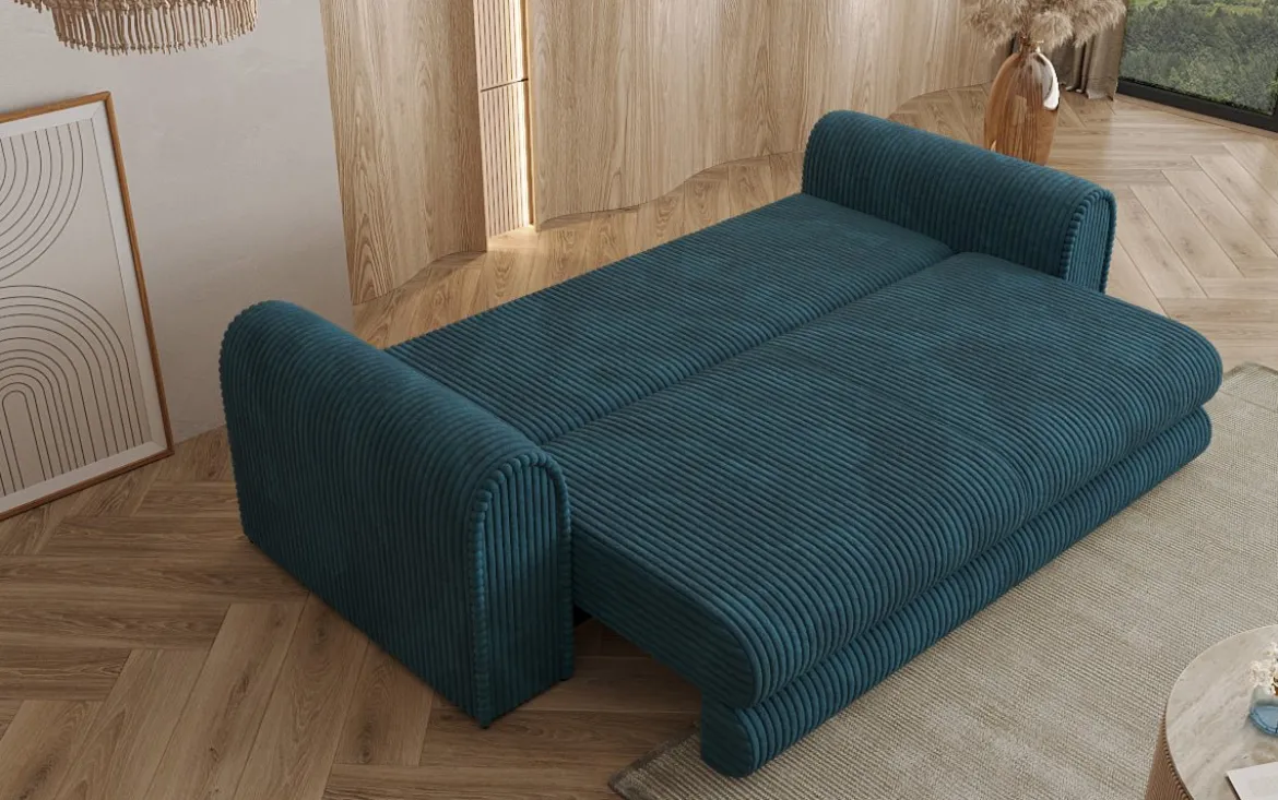 Designer Sofa Lil Buddy 3 Sitzer mit Schlaffunktion und Stauraum in Breitcord