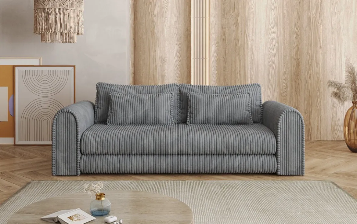 Designer Sofa Lil Buddy 3 Sitzer mit Schlaffunktion und Stauraum in Breitcord