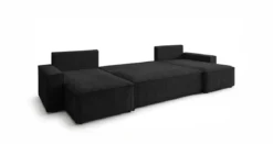 Designer Sofa Lunaro U Mini mit Schlaffunktion und Stauraum in Cord