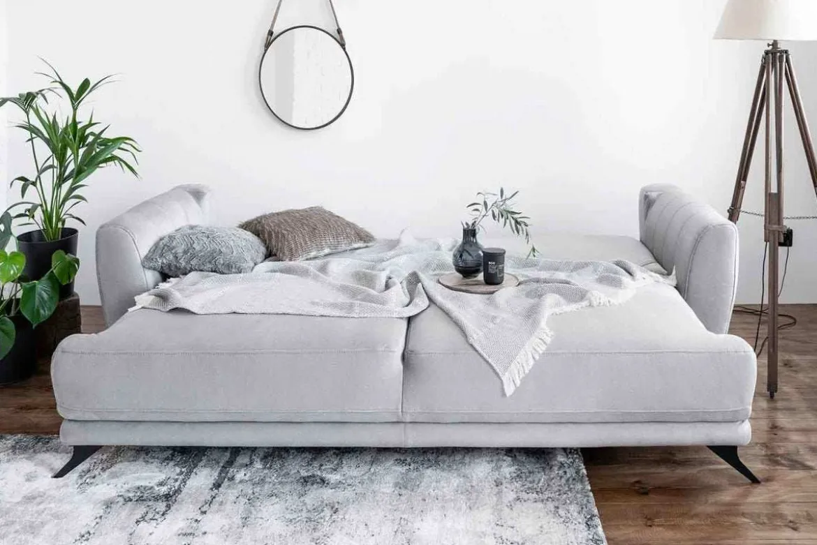 Designer Sofa Megan mit Schlaffunktion und Stauraum