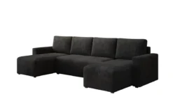 Designer Sofa Melva U mit Schlaf- und Klappfunktion in Cord