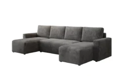 Designer Sofa Melva U mit Schlaf- und Klappfunktion in Cord