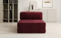 Designer Sofa Mittelmodul Lazy in Samt