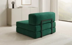 Designer Sofa Mittelmodul Lazy in Samt