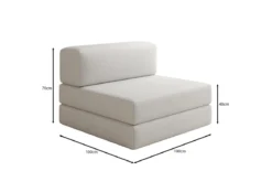 Designer Sofa Mittelmodul Lazy in Bouclé
