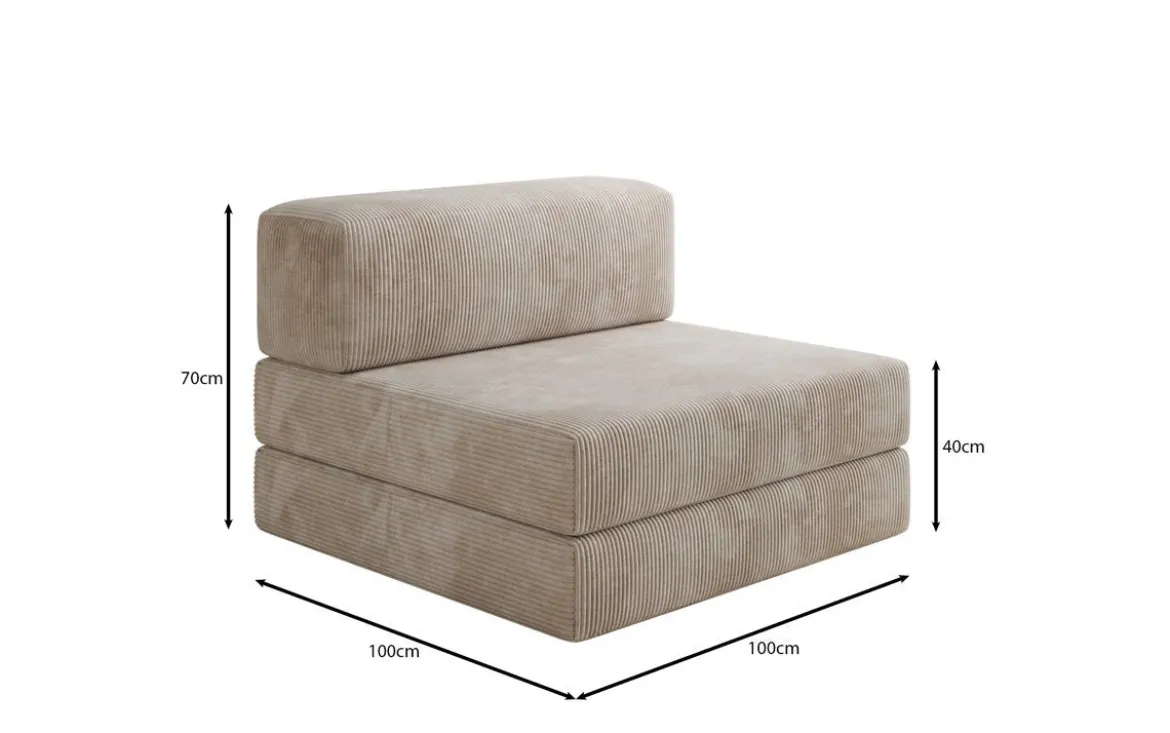 Designer Sofa Mittelmodul Lazy in Cord