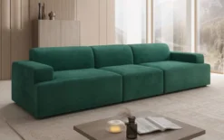 Designer Sofa Monza 3 Sitzer XXL in Samt