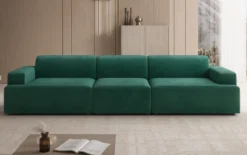 Designer Sofa Monza 3 Sitzer XXL in Samt