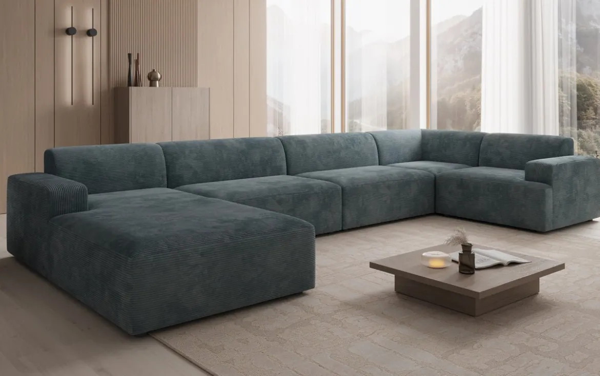 Designer Sofa Monza U XXL in Cord