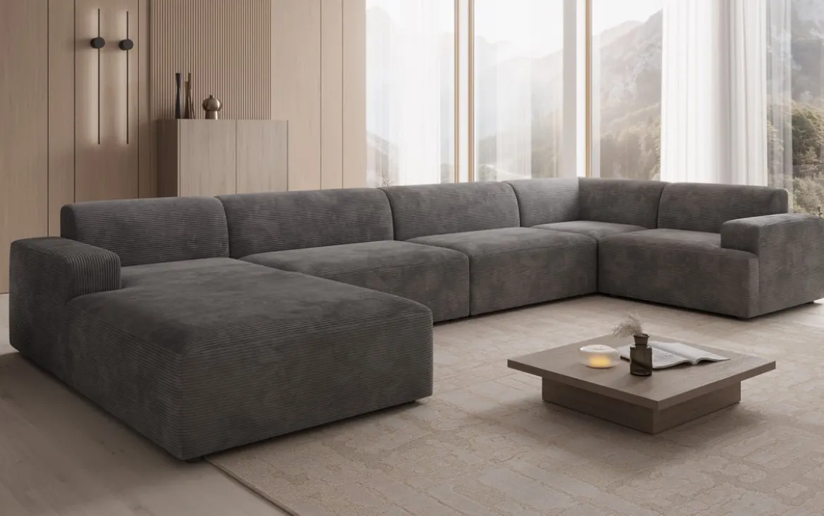 Designer Sofa Monza U XXL in Cord