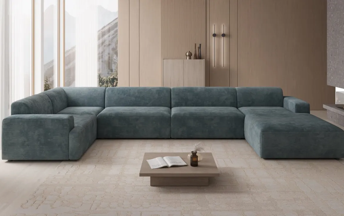 Designer Sofa Monza U XXL in Cord