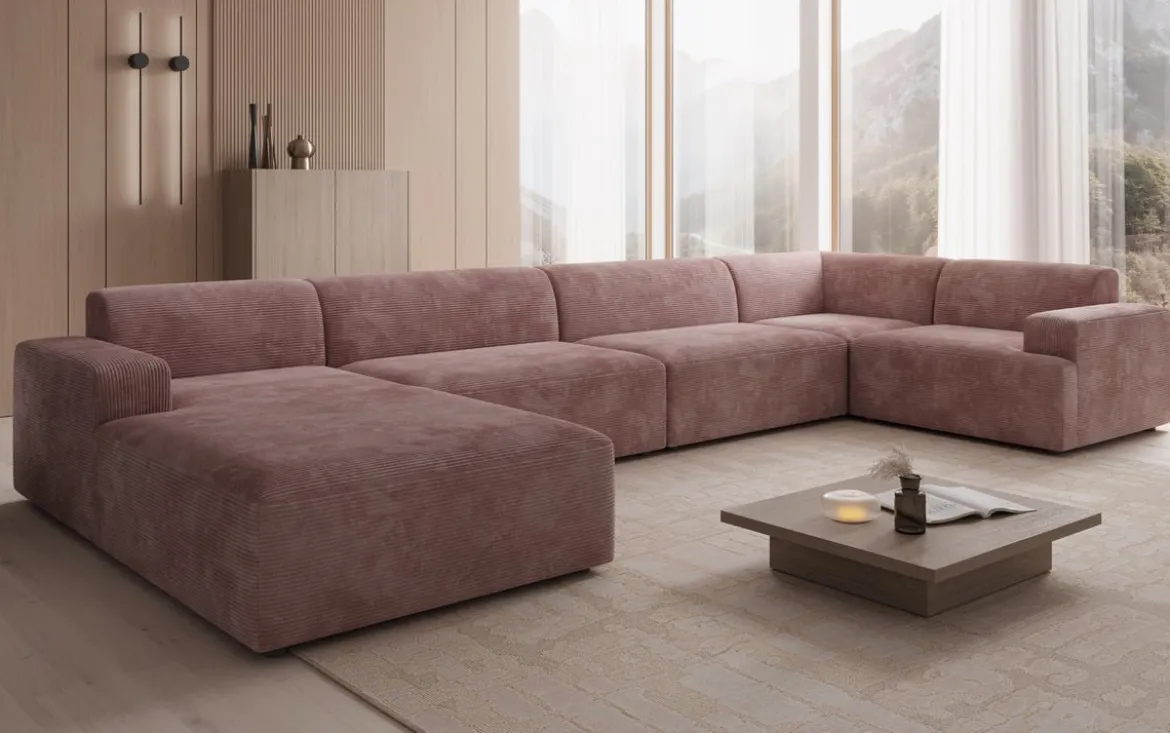 Designer Sofa Monza U XXL in Cord