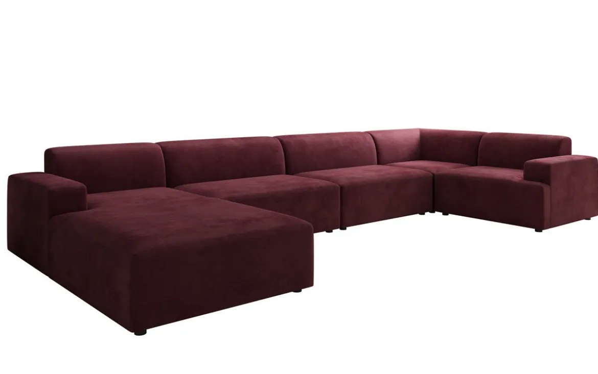 Designer Sofa Monza U XXL in Samt