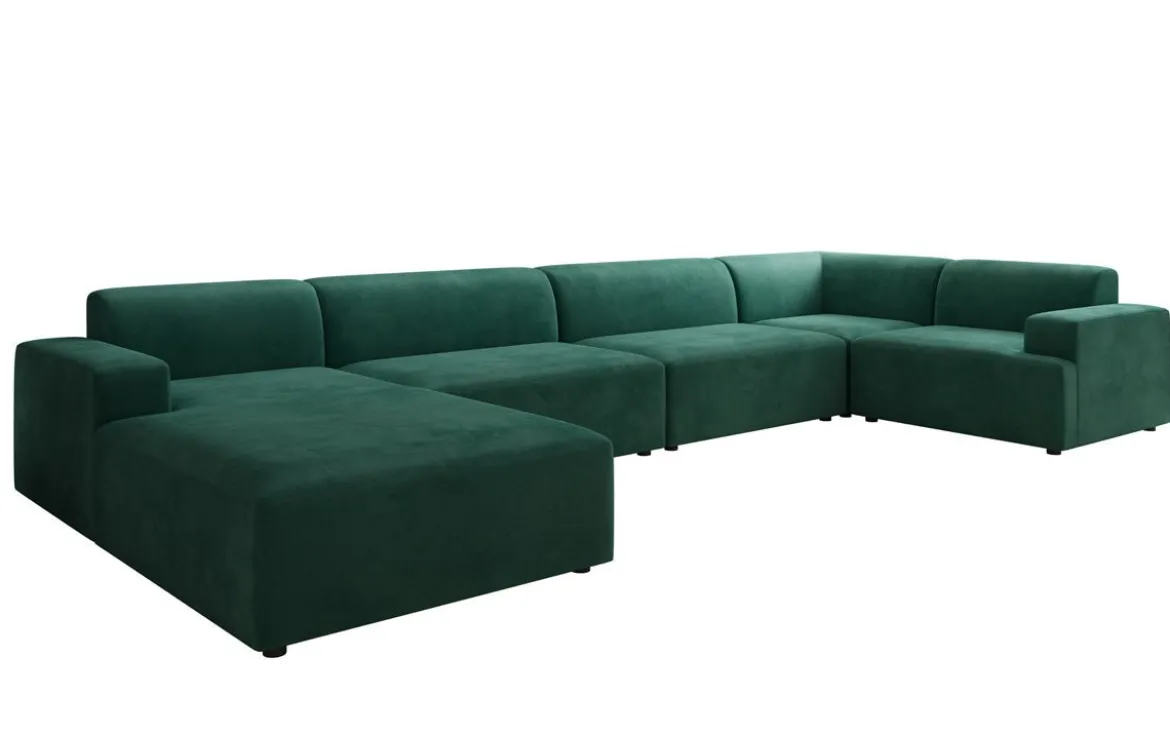 Designer Sofa Monza U XXL in Samt