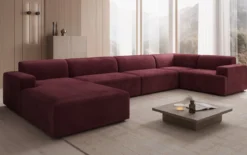 Designer Sofa Monza U XXL in Samt