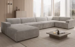 Designer Sofa Monza U XXL in Samt