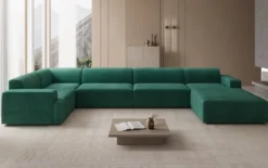 Designer Sofa Monza U XXL in Samt