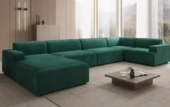 Designer Sofa Monza U XXL in Samt
