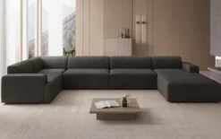 Designer Sofa Monza U XXL in Samt