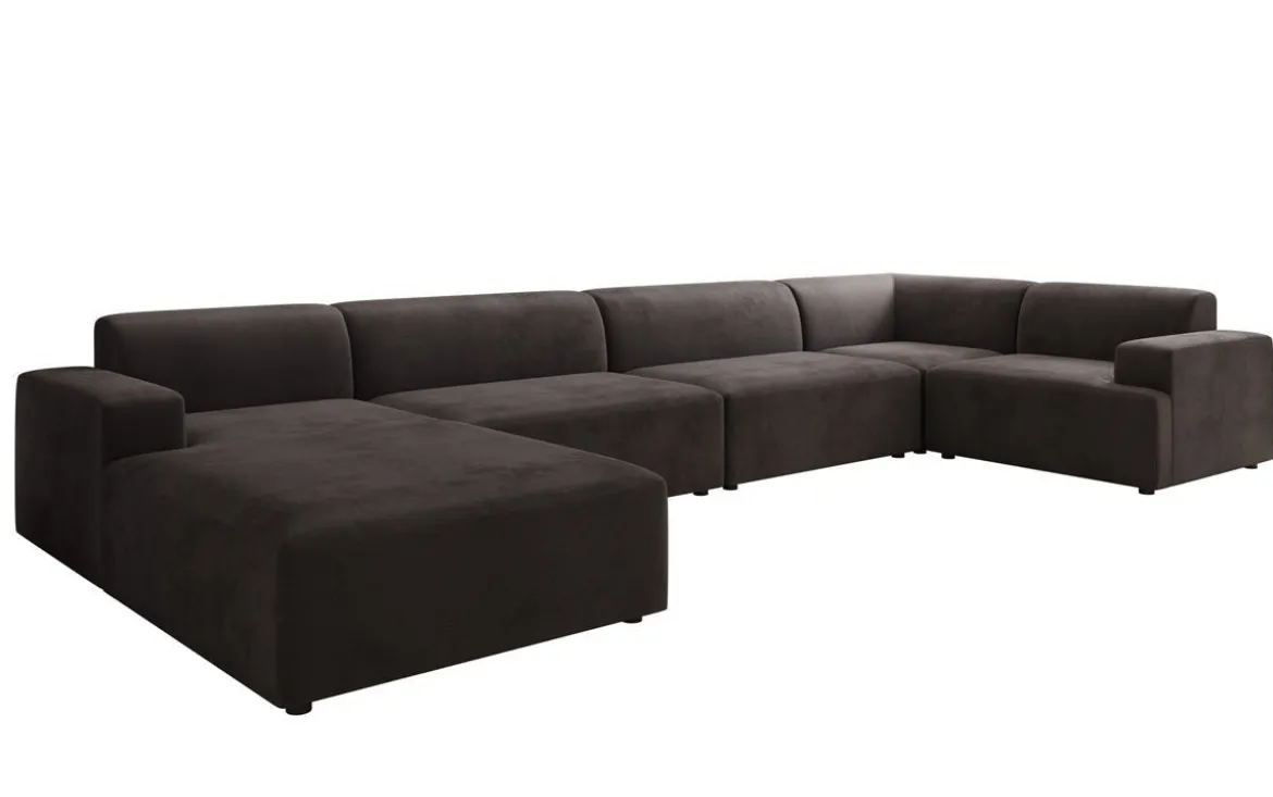 Designer Sofa Monza U XXL in Samt