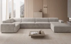 Designer Sofa Monza U XXL in Samt