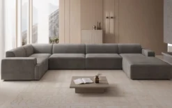 Designer Sofa Monza U XXL in Samt
