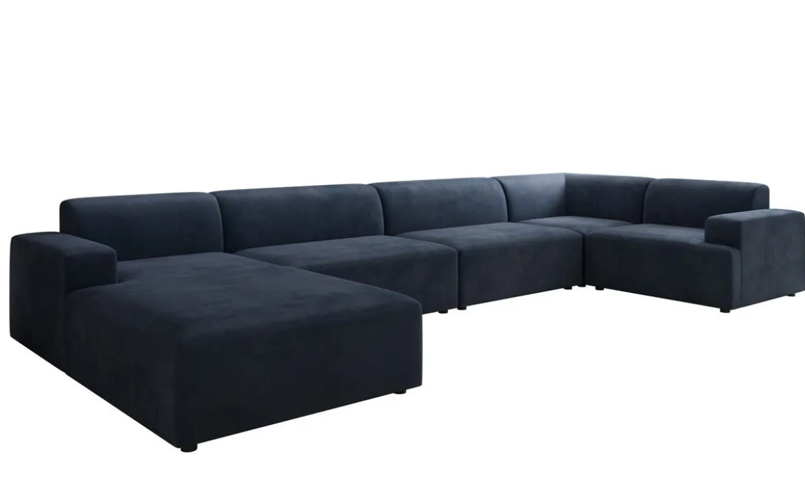 Designer Sofa Monza U XXL in Samt