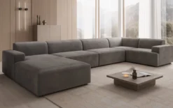 Designer Sofa Monza U XXL in Samt