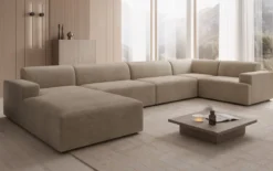 Designer Sofa Monza U XXL in Samt