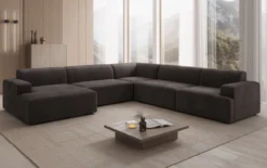 Designer Sofa Monza Wohnlandschaft U XXL in Samt