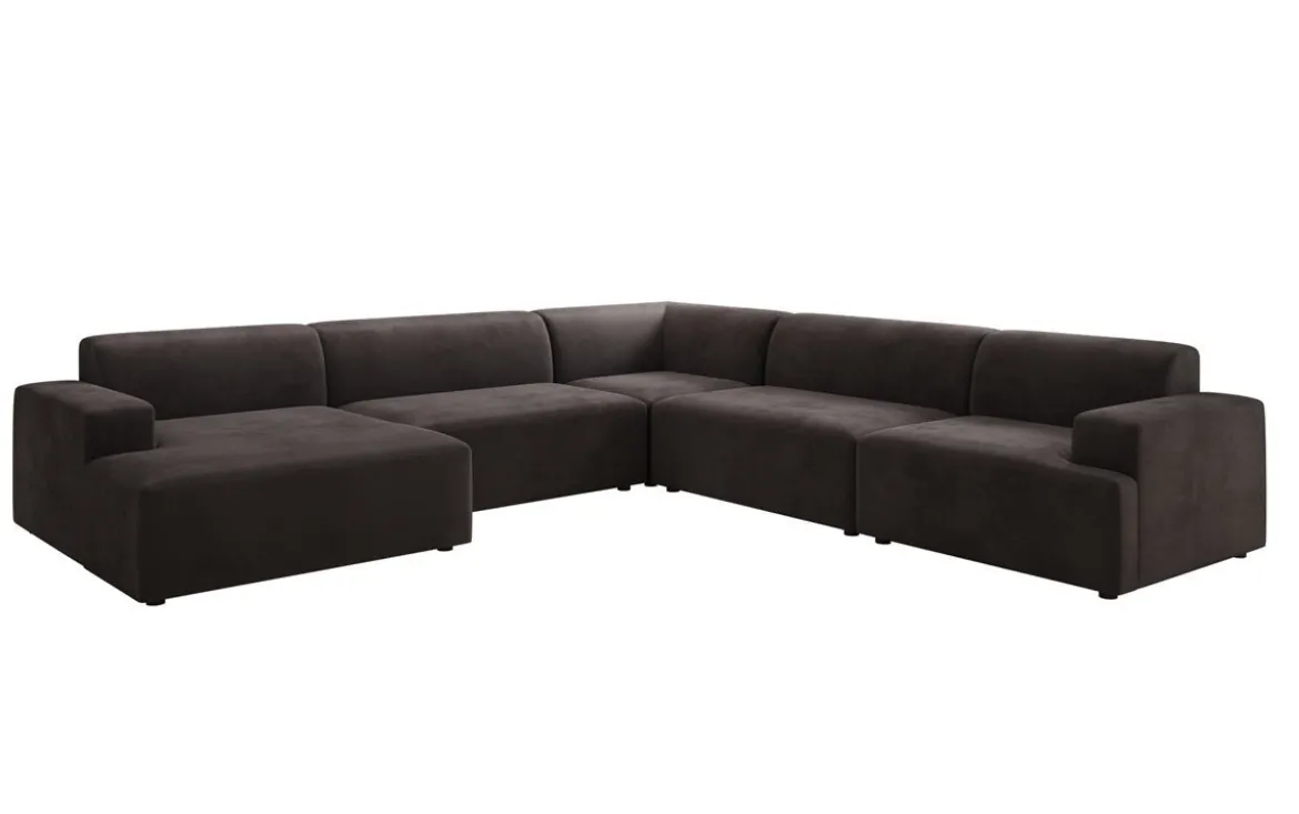Designer Sofa Monza Wohnlandschaft U XXL in Samt