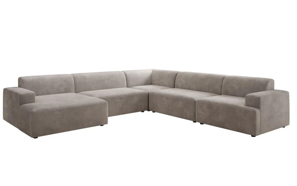 Designer Sofa Monza Wohnlandschaft U XXL in Samt