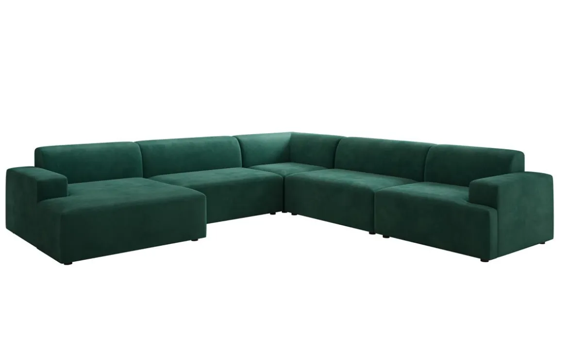 Designer Sofa Monza Wohnlandschaft U XXL in Samt