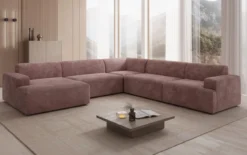 Designer Sofa Monza Wohnlandschaft U XXL in Cord