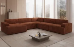Designer Sofa Monza Wohnlandschaft U XXL in Cord