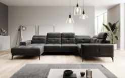 Designer Sofa Nerio mit verstellbarer Kopf- und Rückenlehne