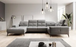 Designer Sofa Nerio mit verstellbarer Kopf- und Rückenlehne