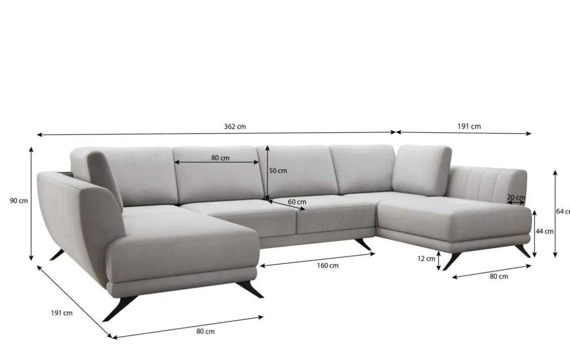 Designer Sofa Nina mit Schlaffunktion