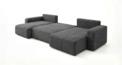Designer Sofa Noma U mit Schlaffunktion und Stauraum in Cord