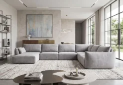 Designer Sofa Nuvola U in Samt