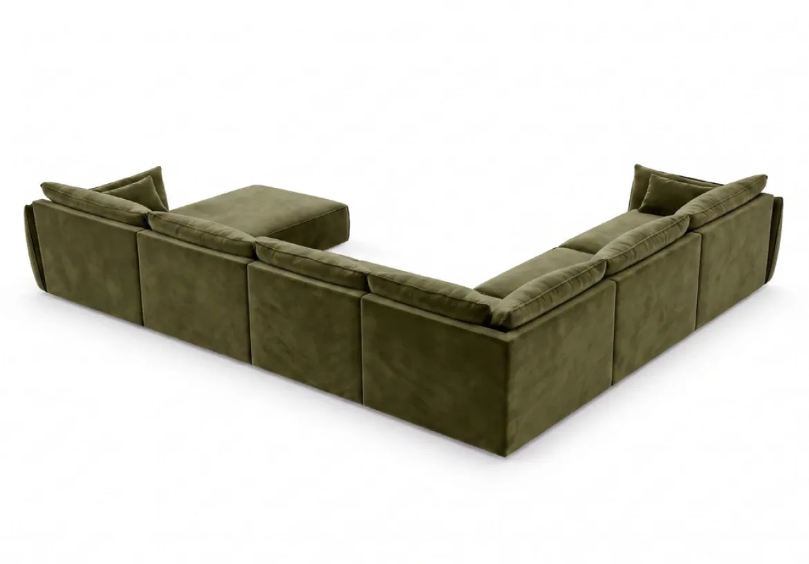 Designer Sofa Nuvola U in Samt
